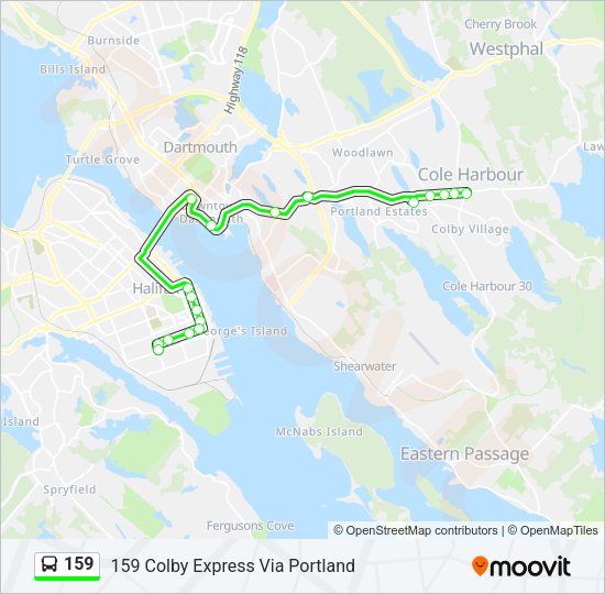 159 Bus Line Map