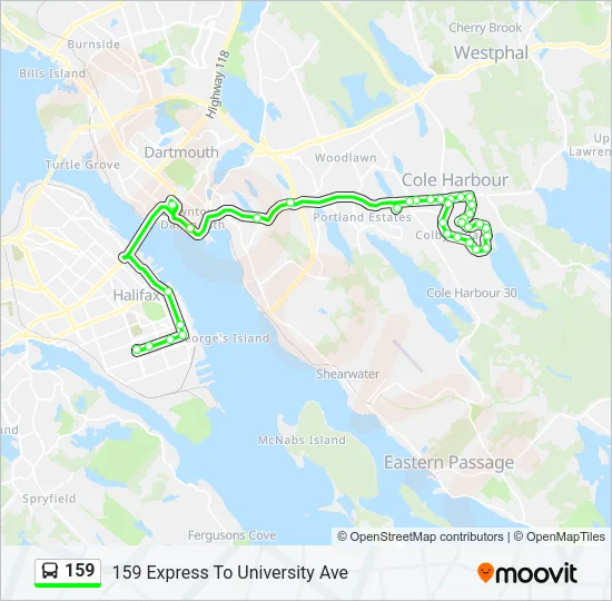 159 Bus Line Map