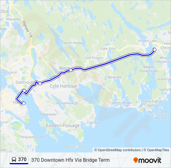 370 Bus Line Map