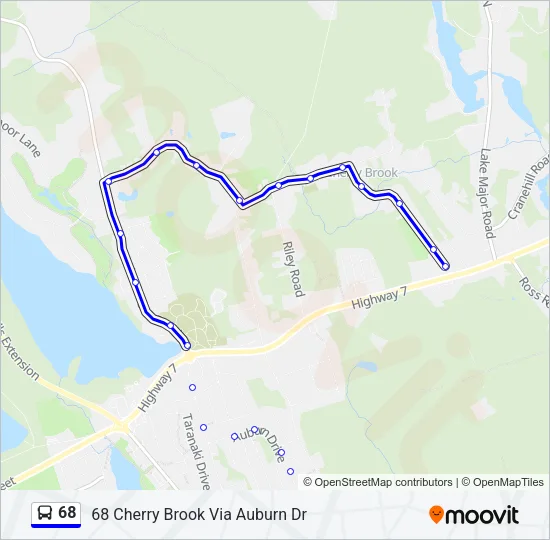 68 Bus Line Map