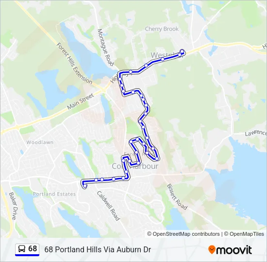 68 Bus Line Map