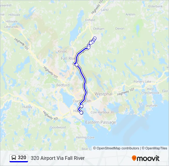 320 Bus Line Map