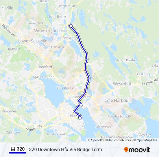 320 Bus Line Map