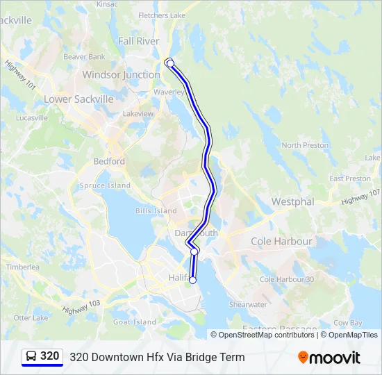 320 Bus Line Map