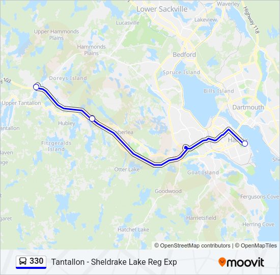 330 Bus Line Map