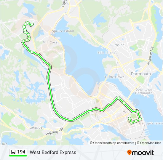 194 Bus Line Map