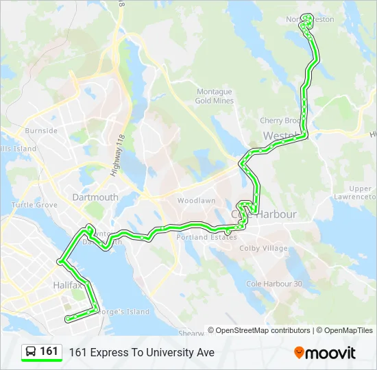 161 Bus Line Map
