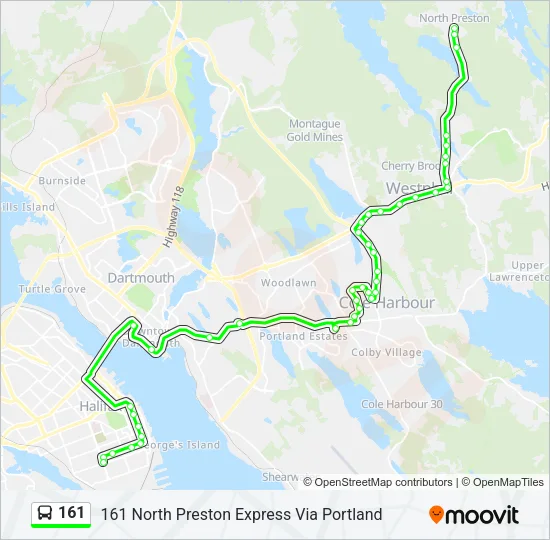 161 Bus Line Map