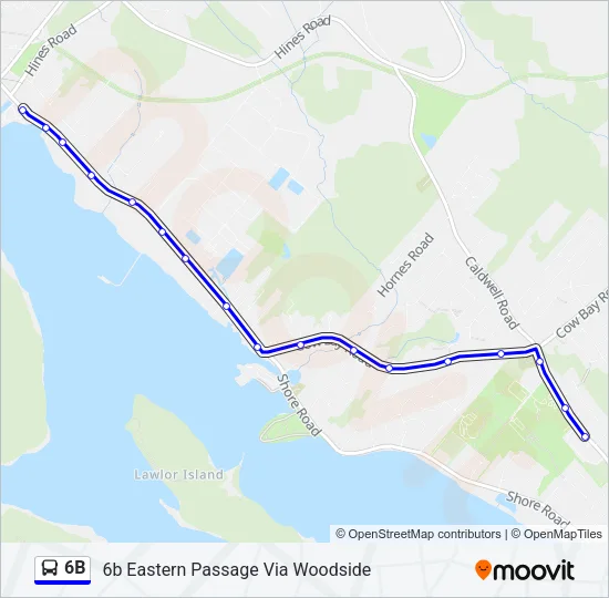 6B Bus Line Map