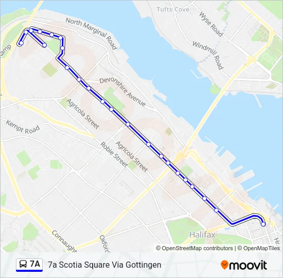 7A Bus Line Map