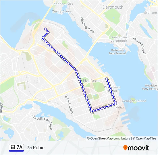 7A Bus Line Map