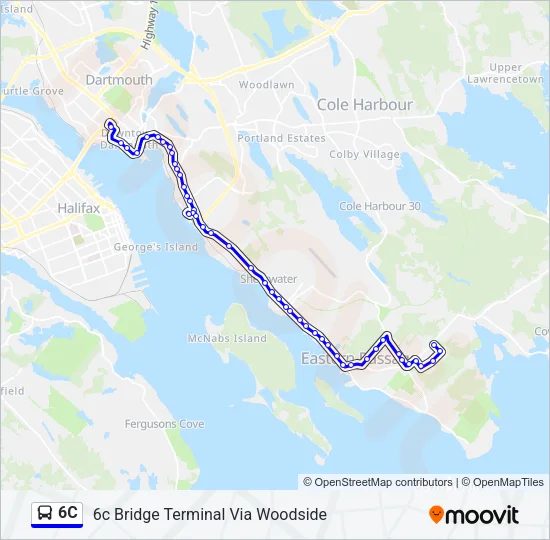 6C Bus Line Map