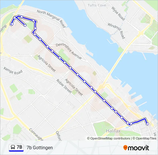 7B Bus Line Map