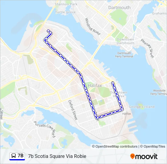 7B Bus Line Map