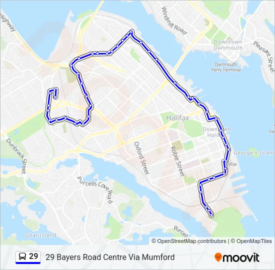 29 Bus Line Map