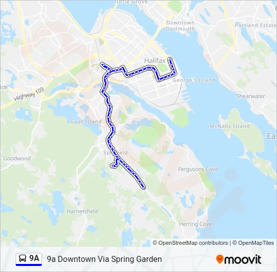 9A Bus Line Map