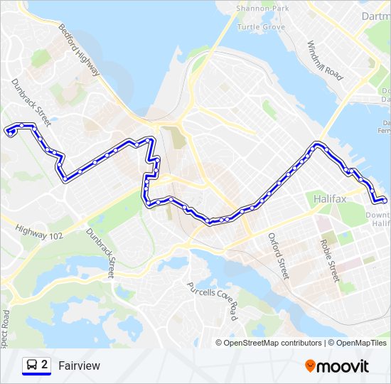 2 Bus Line Map