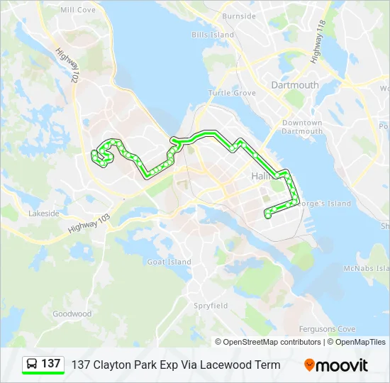 137 Bus Line Map