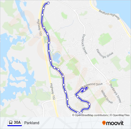 30A bus Line Map