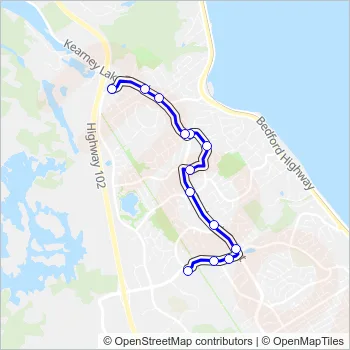 30B Bus Line Map