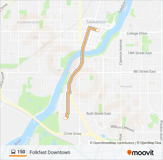 150 Bus Line Map