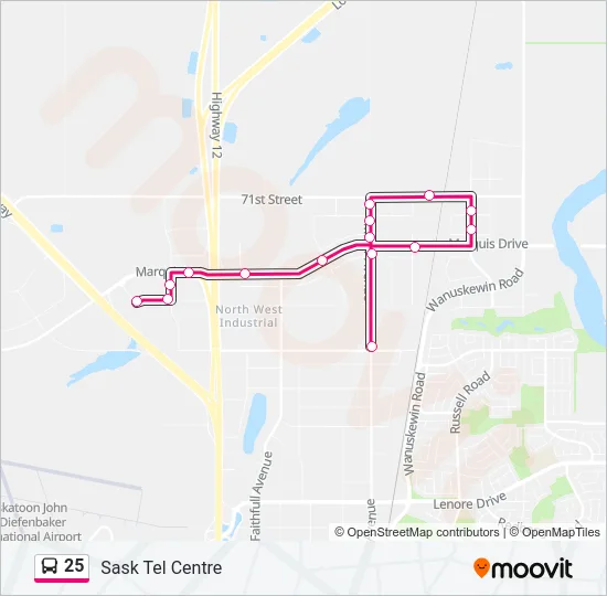 25 Bus Line Map