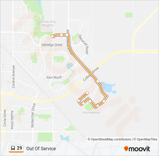 29 Bus Line Map