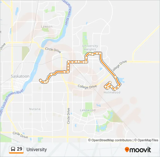 29 Bus Line Map