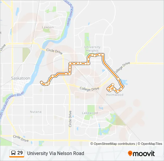 29 Bus Line Map