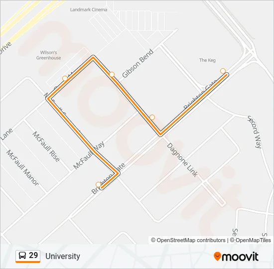 29 Bus Line Map