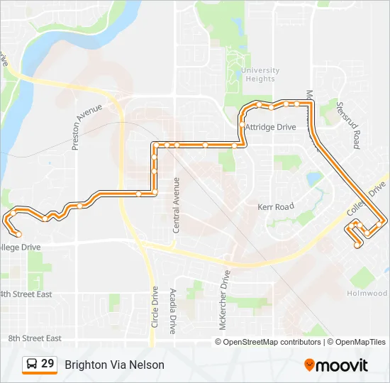 29 Bus Line Map