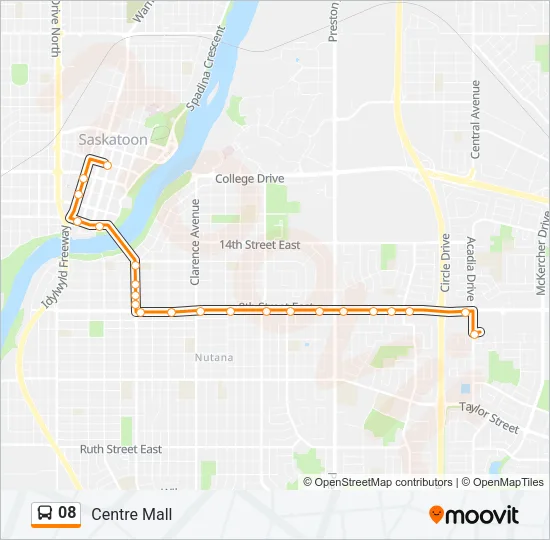 08 Bus Line Map