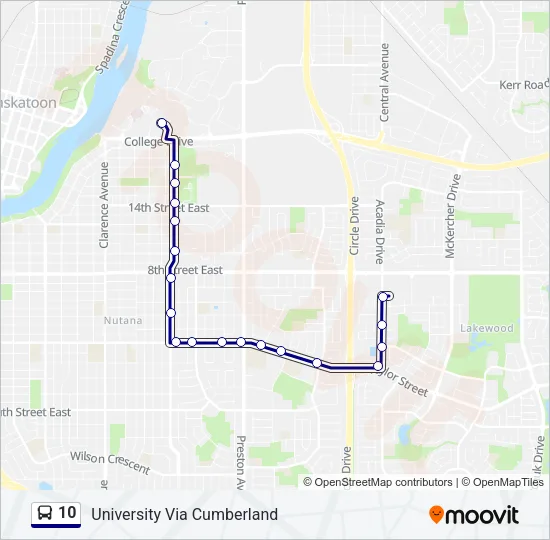10 Bus Line Map