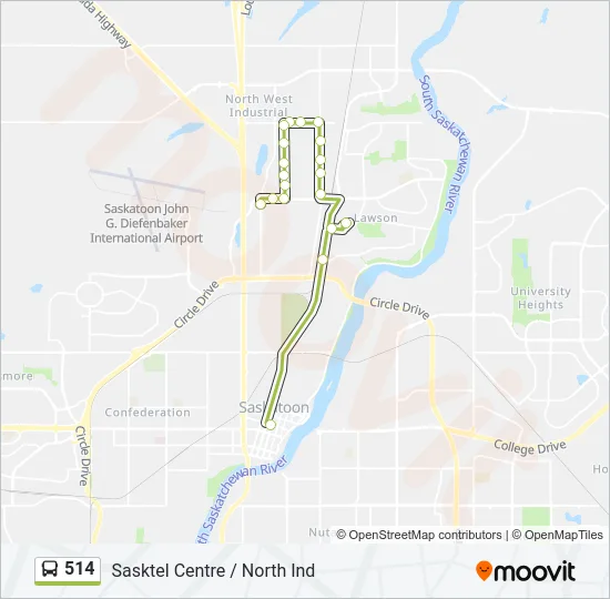 514 Bus Line Map
