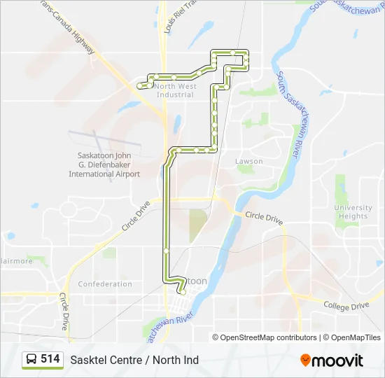 514 Bus Line Map