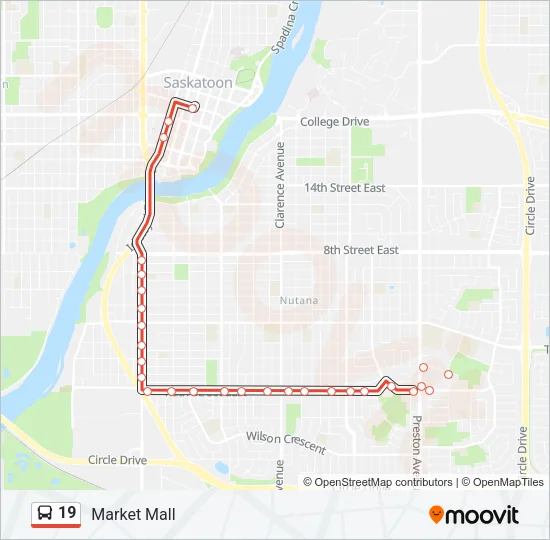 19 Bus Line Map