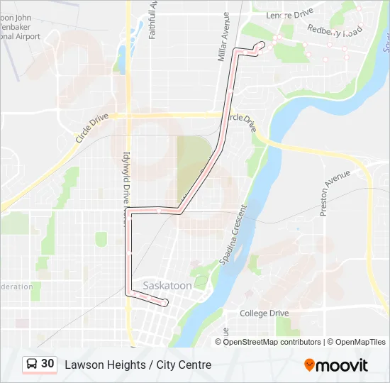 30 Bus Line Map
