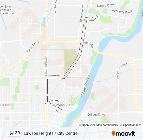 30 Bus Line Map