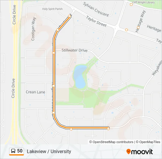 50 Bus Line Map