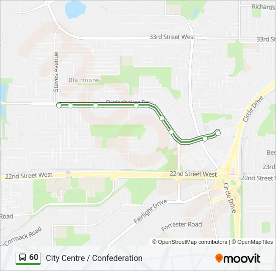 60 Bus Line Map