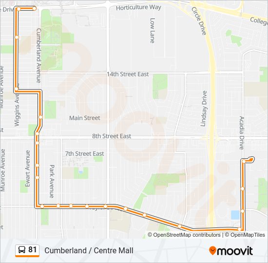 81 Bus Line Map