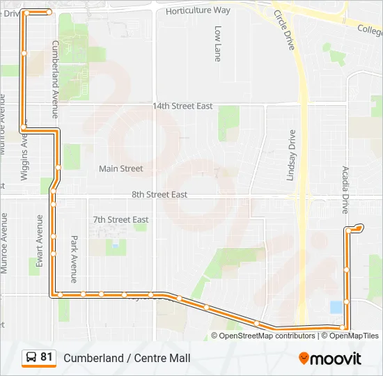 81 Bus Line Map