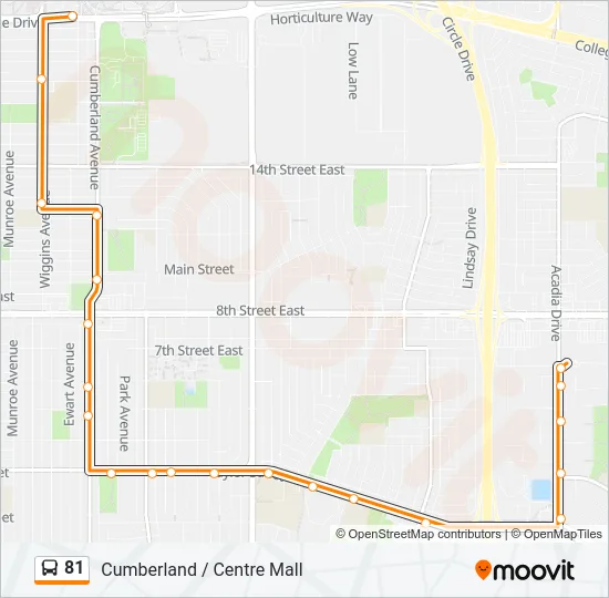 81 Bus Line Map