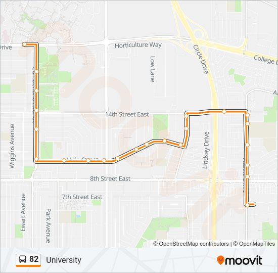 82 Bus Line Map