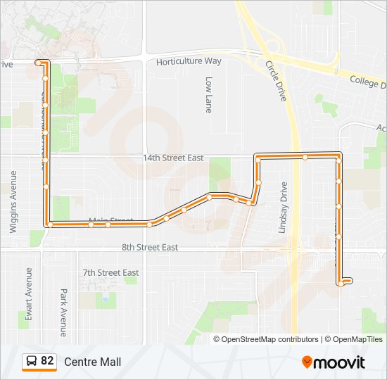 82 Bus Line Map