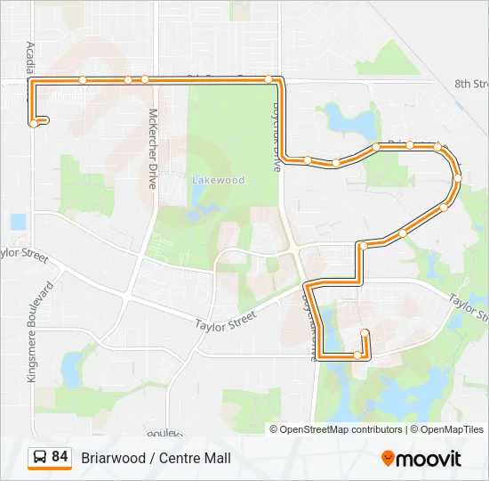 84 Bus Line Map