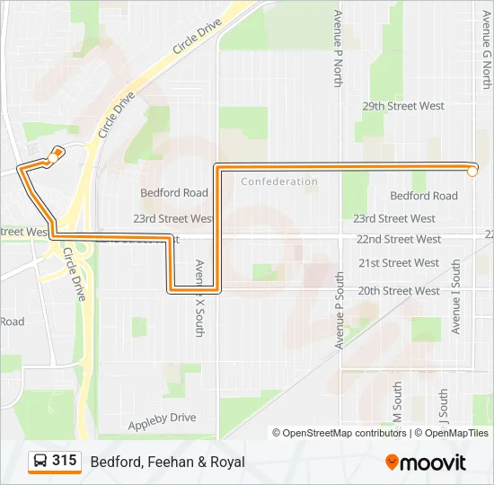 315 Bus Line Map