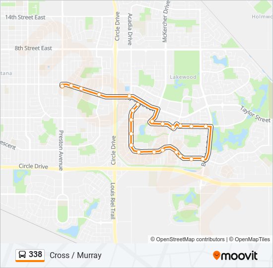 338 bus Line Map