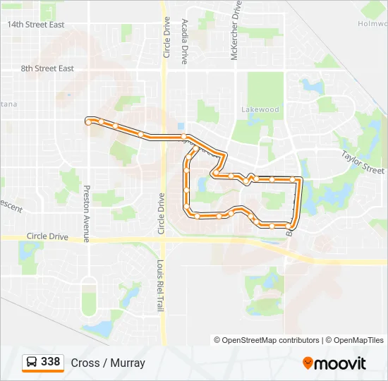 338 Bus Line Map