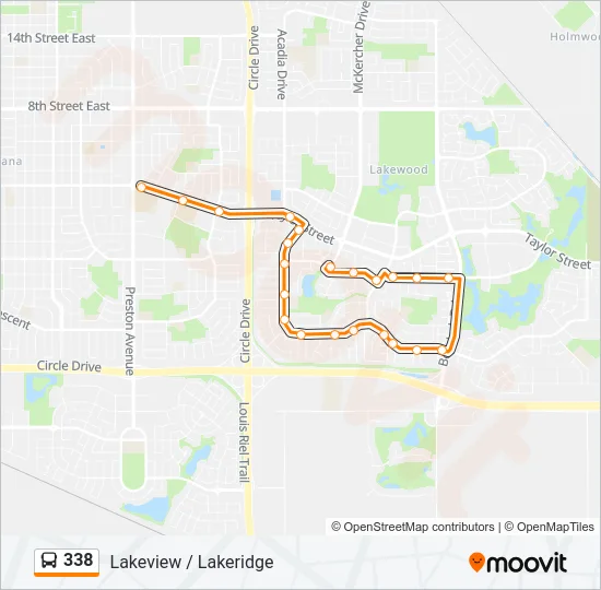 338 Bus Line Map